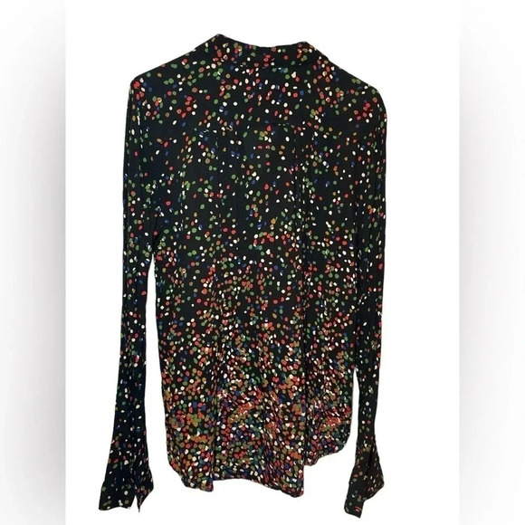 Anthropologie Maeve Polka Dot Button Down Blouse - Picture 3 of 9